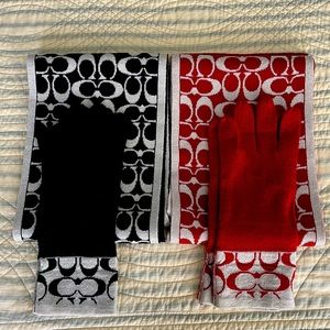 BNWOT COACH scarf and glove set